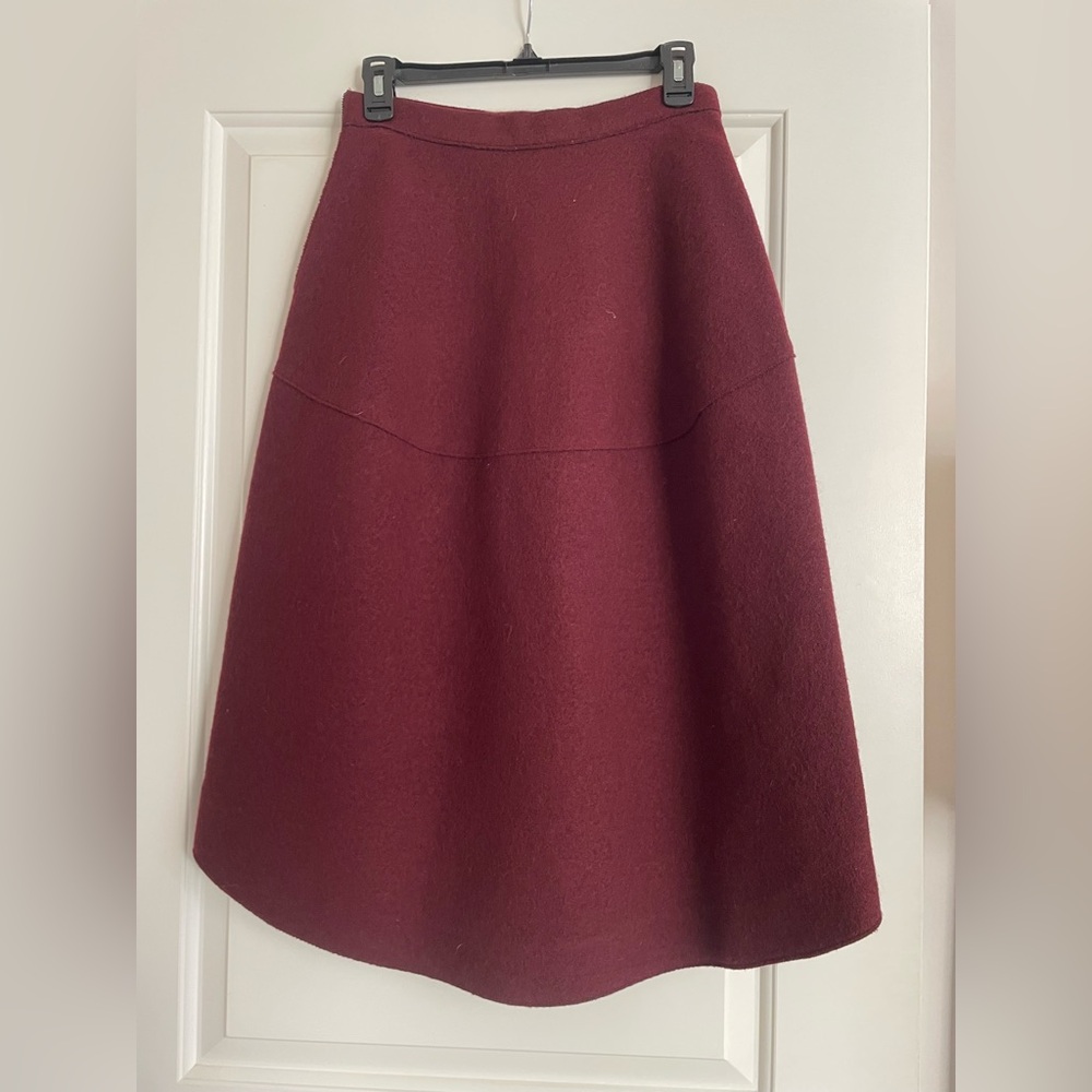 COS‎ Burgundy High-Low Skirt - Picture 3 of 5